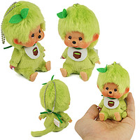 Monchhichi 萌趣趣 可爱公仔娃娃抹茶绿零钱包手机钥匙挂件毛绒摆件