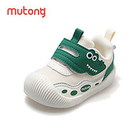 88VIP：Mutong 牧童 童鞋秋季新款2023软底萌趣宝宝步前鞋舒适透气男女婴儿鞋反光