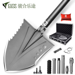 zunelotoo工兵铲德国锰钢车载多功能登山救援越野车轻奢礼品箱兵工铲