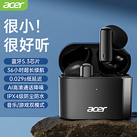 acer 宏碁 OHR204 真无线蓝牙耳机 半入式音乐运动耳机 通话降噪蓝牙5.3 适用于苹果华为小米手机 黑色