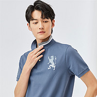 GIORDANO 佐丹奴 Polo男装3D狮子刺绣弹力珠地布短袖POLO 90011422