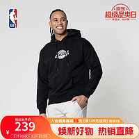 NBA 湖人队 詹姆斯 穿梭系列男子秋冬运动休闲连帽加绒卫衣外套 黑色 3XL