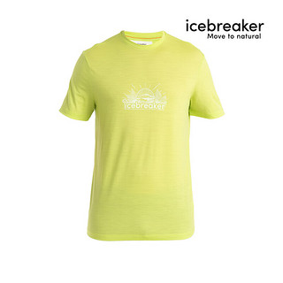 icebreaker男款美丽诺150 Tech Lite IB Grown Naturally短袖T恤-0A56WY A89-翠缥 S