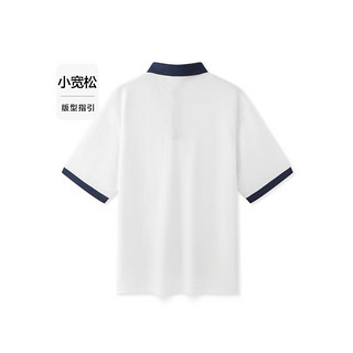 森马（Semir）POLO衫男2024夏时尚肌理感上衣简约通勤风男装 白蓝色调00318 170/88A/M