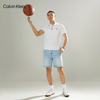 Calvin Klein Jeans24春夏男士休闲宽松微弹水洗凉感牛仔短裤J326328 1AA-牛仔浅蓝 34