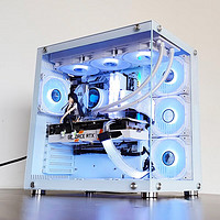 玩嘉 罗宾2台式机电脑机箱全侧透海景房II水冷电竞游戏包豪斯支持ATX主板/360水排/4090显卡 罗宾2纯白款