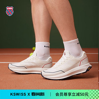 盖世威（K·SWISS）KSWISS 女跑鞋 24春季 时尚舒适减震运动休闲鞋 9272-W 113温布尔登白/海军蓝/盖世红 36