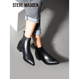 史蒂夫·马登 STEVE MADDEN/思美登冬季舒适尖头短靴女时装靴潮靴 JERRY 黑色 40