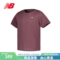 NEW BALANCE短袖24男款休闲舒适运动跑步针织短袖 LRC MT41253 M