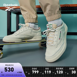 Reebok 锐步 官方板鞋男女款23新款CLUB C 85 VINTAGE复古GZ5161 GZ5161 中国码:38.5(24.5cm),US:6.5