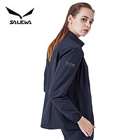 SALEWA 沙乐华 户外防风外套透气男女运动风衣户外登山服 黑色(女款) L