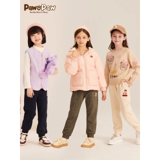 pawinpaw卡通小熊童装春秋女童儿童百搭休闲卫裤运动裤 grey灰色/15