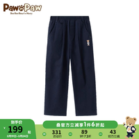Paw in Paw PawinPaw卡通小熊童装2024年春季男童工装风休闲纯色长裤 Navy藏青色/59 130