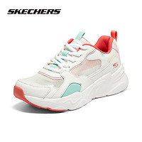 SKECHERS 斯凯奇 女鞋透气网面老爹鞋2024春夏新款运动鞋减震百搭简约女休闲鞋跑鞋