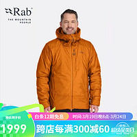 Rab 睿坡 Generator Alpine男士户外保暖轻便携棉服540g QIO-84 橙色 M