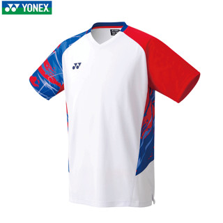 YONEX 尤尼克斯 2024新款尤尼克斯羽毛球服国家队大赛款yy男女速干运动球服 男款 10572 白色 L