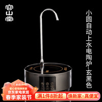 容山堂藏王堂铁壶煮茶壶煮茶器煮茶炉龙年铸铁壶电陶炉煮茶烧水壶 自动上水电陶炉-玄黑色 0.001ml