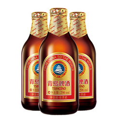 TSINGTAO 青岛啤酒 小棕金啤酒 296ml*24瓶 （赠经典500mlx4）