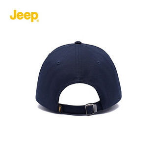 Jeep吉普棒球帽男户外透气运动男士帽子防晒遮阳简约纯棉鸭舌帽 藏青色 均码