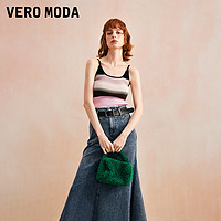 VERO MODA 针织衫女2024春夏新款休闲百搭度假风无袖撞色条纹吊带