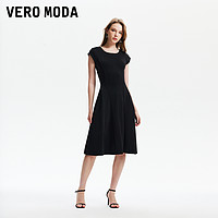 VERO MODA 连衣裙2024春夏新款优雅A摆修身显瘦小黑裙