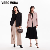 VERO MODA 西装外套女2024春夏新款通勤休闲百搭宽松玫瑰刺绣