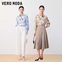 VERO MODA 衬衫女2023秋冬新款气质百搭通勤优雅印花长袖