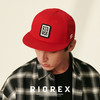 力嘶（RIOREX）帽子男平檐街头潮牌欧美风嘻哈帽平沿帽低调大头围hiphop帽 红色 60cm（59-61cm可调节）