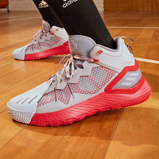 adidas罗斯SOC签名版中帮专业篮球运动鞋男子阿迪达斯 灰/白/红 46(285mm)