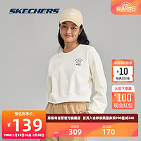 SKECHERS 斯凯奇 2023年冬季女短款纯色卫衣休闲运动