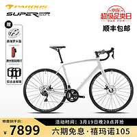 PARDUS 瑞豹 碳纤维公路车SUPER SPORT 22速碟刹公路自行车 珍珠白银色105套装 M码（身高175-182cm）