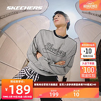 SKECHERS 斯凯奇 男女同款针织套头卫衣情侣休闲运动L323U080 004F M