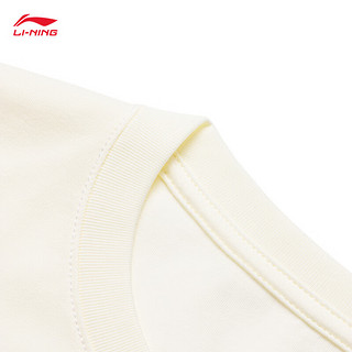 李宁【时代少年团同款】中国李宁丨短袖T恤24春夏上衣AHSU265 米白色-1 S