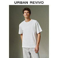 UR2024夏季男装时尚简约高阶质感肌理圆领T恤衫UML440043 本白 XL