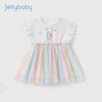 JELLYBABY 女童连衣裙渐变网纱公主裙