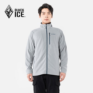 黑冰（BLACKICE）秋冬户外露营登山徒步全拉链男士薄款抓绒衣 灰色 L