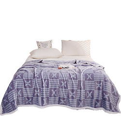 COUNT SHEEP 毛毯夏季加厚午睡毯子办公室单人小毯子法兰绒空调被午休盖腿沙发 香奈紫 180*200cm