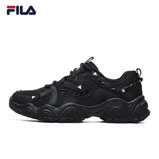 FILA 斐乐猫爪鞋女鞋2024春季复古运动鞋时尚休闲鞋FLUID 4 黑-U-BK 37.5码