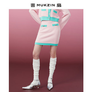 MUKZIN 密扇 2024春游龙戏凤短款针织半裙包臀裙M241C27004350 M