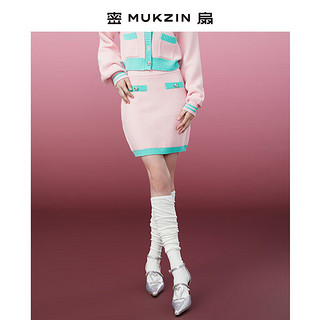 MUKZIN 密扇 2024春游龙戏凤短款针织半裙包臀裙M241C27004350 M