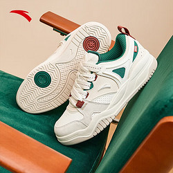 anta安踏面包鞋板鞋男学生复古板鞋潮流男士休闲运动鞋子象牙白泥沙灰