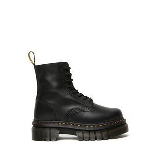 PLUS会员：Dr.Martens Audrick 8i Boot 软皮黑色车轮底女款8孔马丁靴 黑色 37