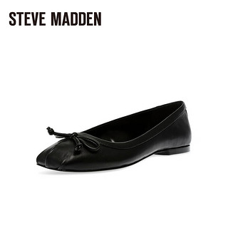 STEVE MADDEN/思美登2024春季纯色蝴蝶结芭蕾鞋单鞋女 VIYAN 黑色 34