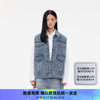 RE'VAN芮范2024春季设计师款休闲风金属扣牛仔马夹RM10703164 蓝色 XS/34