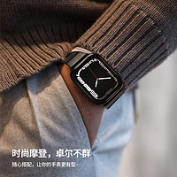 Evutec 进口纯碳纤维手表带适用苹果Apple Watch Ultra/S8/7/6/5/4/SE代iWatch系列男款高级感小众磁吸表带