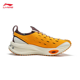 李宁（LI-NING）中国李宁 × 飞电CRC丨运动鞋情侣款24新款反光支撑稳定碳板跑鞋 金盏橙/混沌褐-1