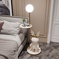 FANDBO 凡丁堡 奶糖兔子落地灯卡通置物架客厅轻奢网红设计感卧室儿童房立式台灯