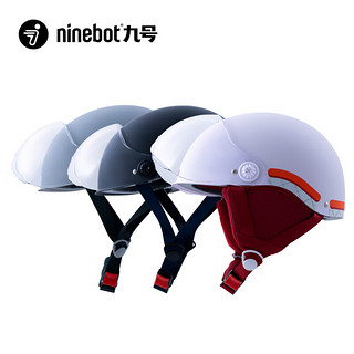 九号（Ninebot）ninebot九号简洁款头盔男女通用轻盈透气电动自行车帽3C认证 冰川灰 L