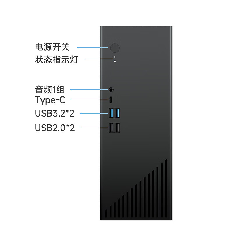 ASRock 华擎 DESKMIX X600 ITX准系统主机（无处理器无存储、500W电源版）