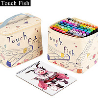 touch fish 马克笔套装学生动漫油性水彩笔学生60色